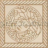 Versace Marble 240304 Tozzetto Medusa Lapp. Greca Beige Sab Вставка 11,5x11,5 см