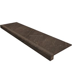 Estima Gabbro GB 04 Brown Неполированная + Подступенок (14,5x120) Коричневая Ступень 33х120 см
