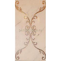 Villa Ceramica Ornamento marrone Beige Бежевая Глянцевая Настенная плитка 30х60 см