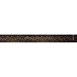 Villa Ceramica Ornamento marrone Moldura Коричневый Глянцевый Бордюр 3х30 см